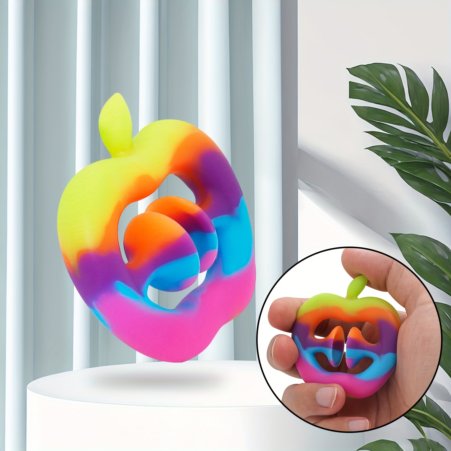 Grip Strengthener Hand - 1 silicone grip strengthener, apple-shaped hand