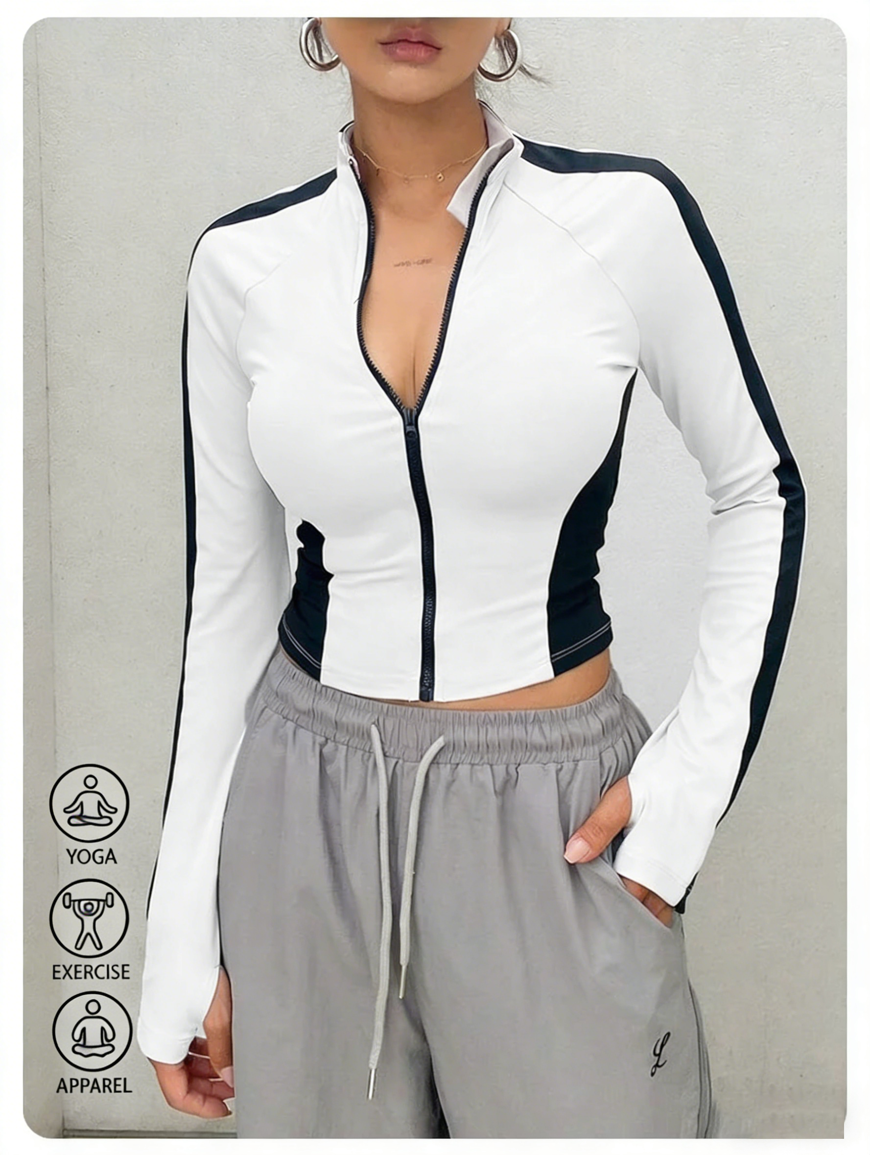 Yoga & Fitness Center - Yoga Clothes Stand Up Collar Jacket