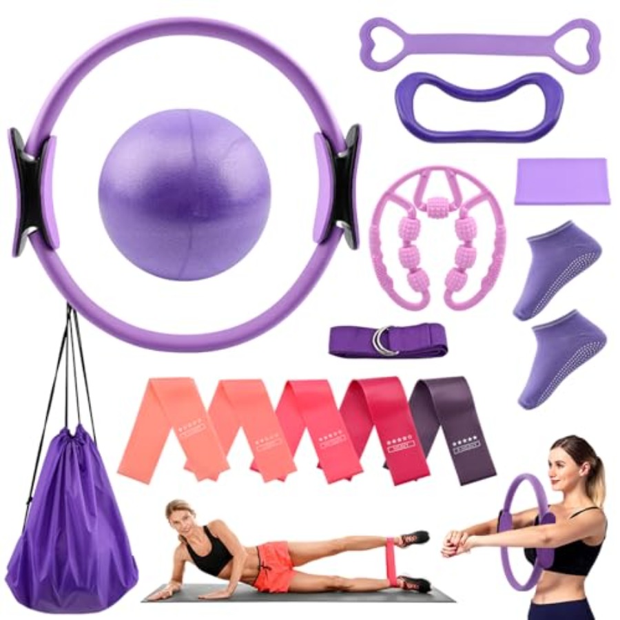 Pilates Ring Circle - Pilates Essentials Kit for Women, 14