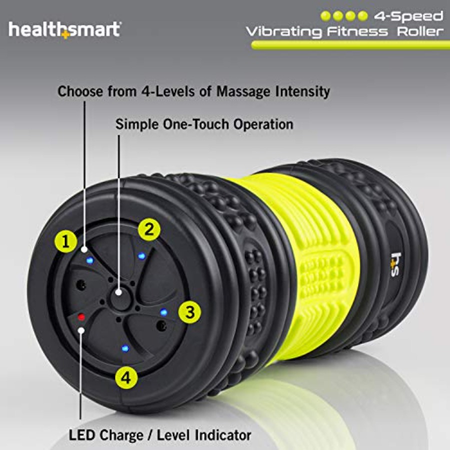 HealthSmart 4-Speed Vibrating  - Foam Roller avaliação e preço