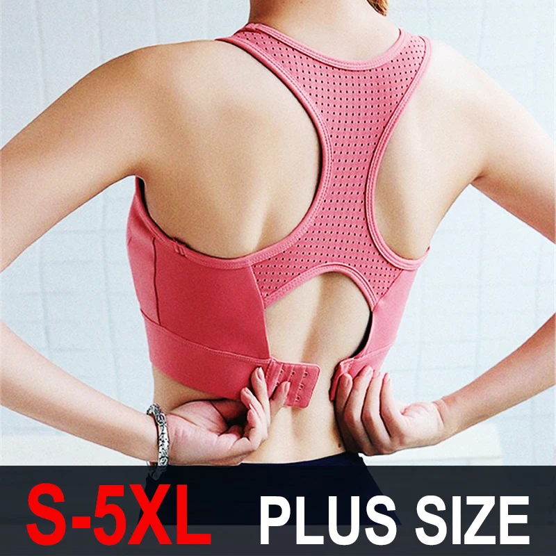 S-5XL Sports Top Yoga Bra Wome - Yoga Fitness Plus avaliação e preço