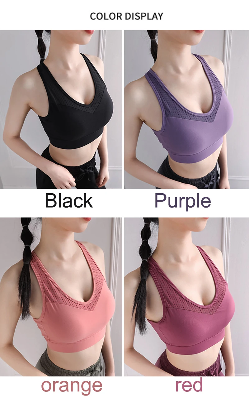 S-5XL Sports Top Yoga Bra Wome - Yoga Fitness Plus avaliação e preço