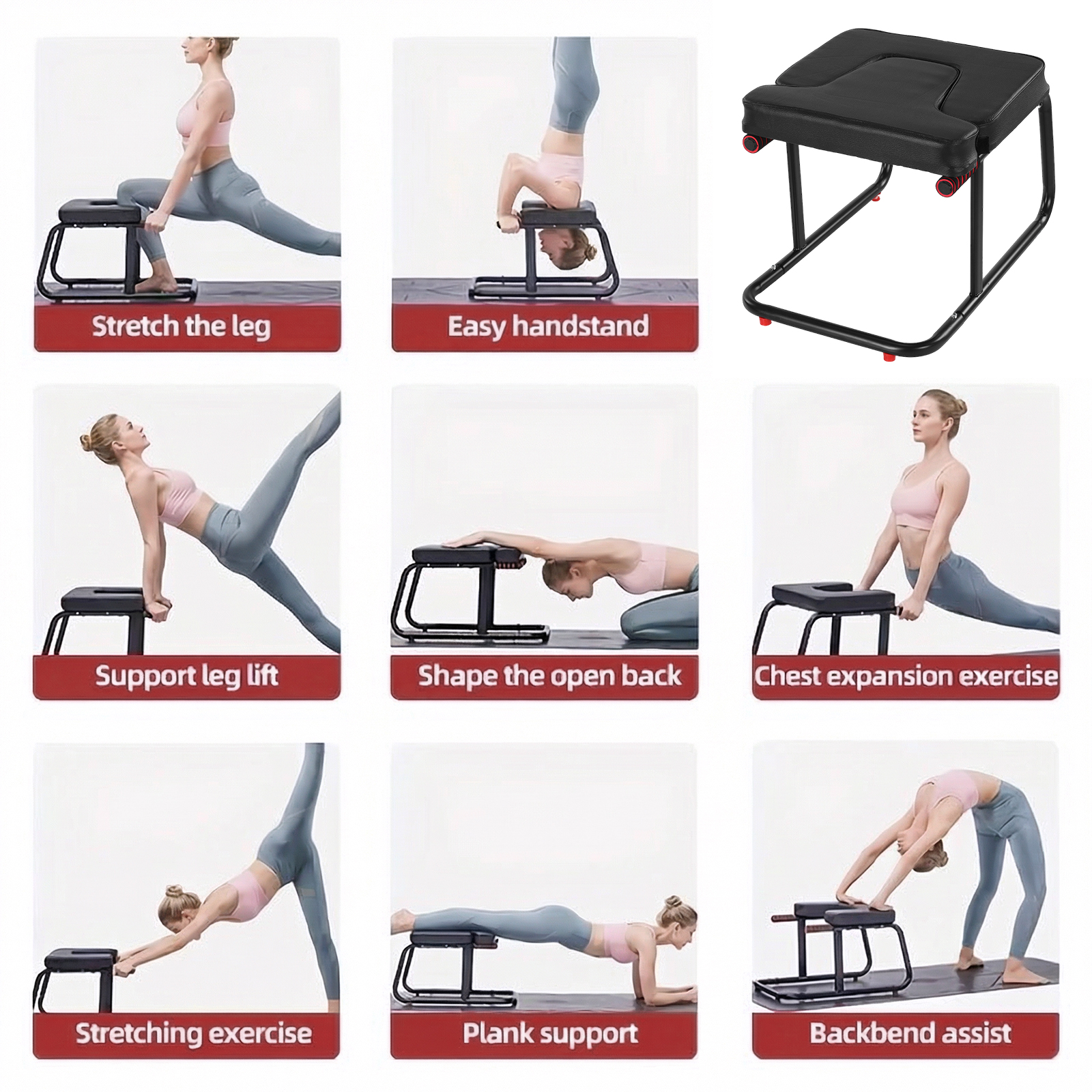 Yoga Headstand Stool Loading 5 - Yoga Of Fitness Mat avaliação e preço