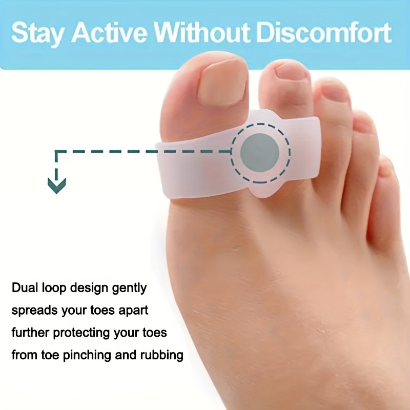 1 pair of silicone toe separat - Yoga Toe Separator avaliação e preço