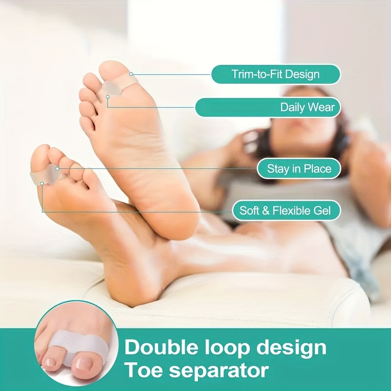 1 pair of silicone toe separat - Yoga Toe Separator avaliação e preço