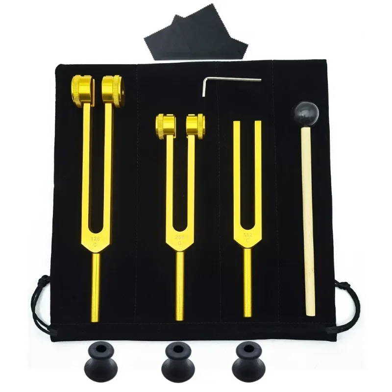 3PCS Tuning Fork Set 128 256 5 - Yoga Fitness Outfit avaliação e preço