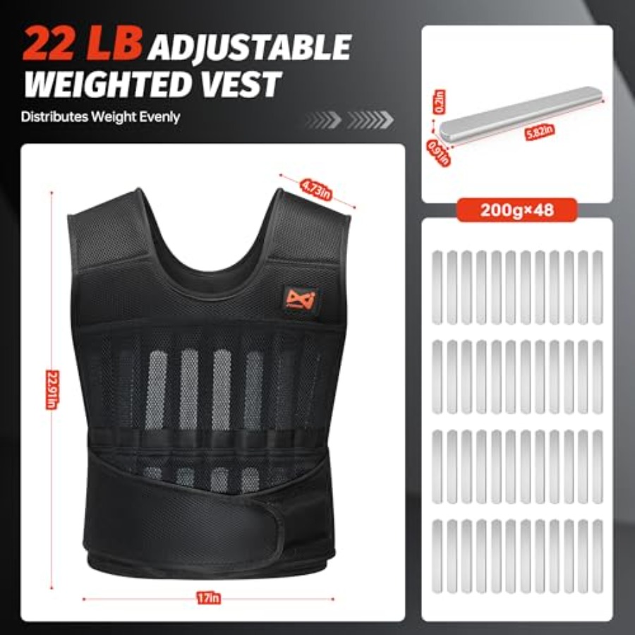 44lbs Adjustable Weighted Vest - Ankle Weights avaliação e preço