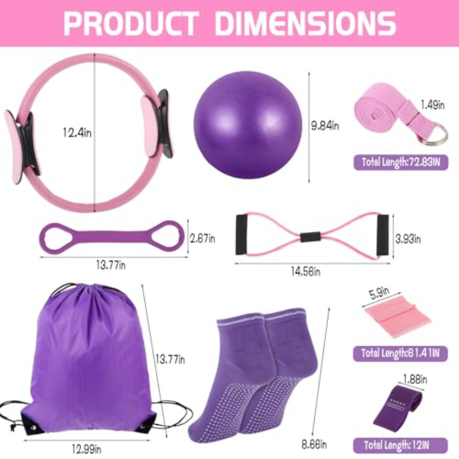 21 Pcs Pilates Ring Circle Set - Pilates Ring Circle avaliação e preço