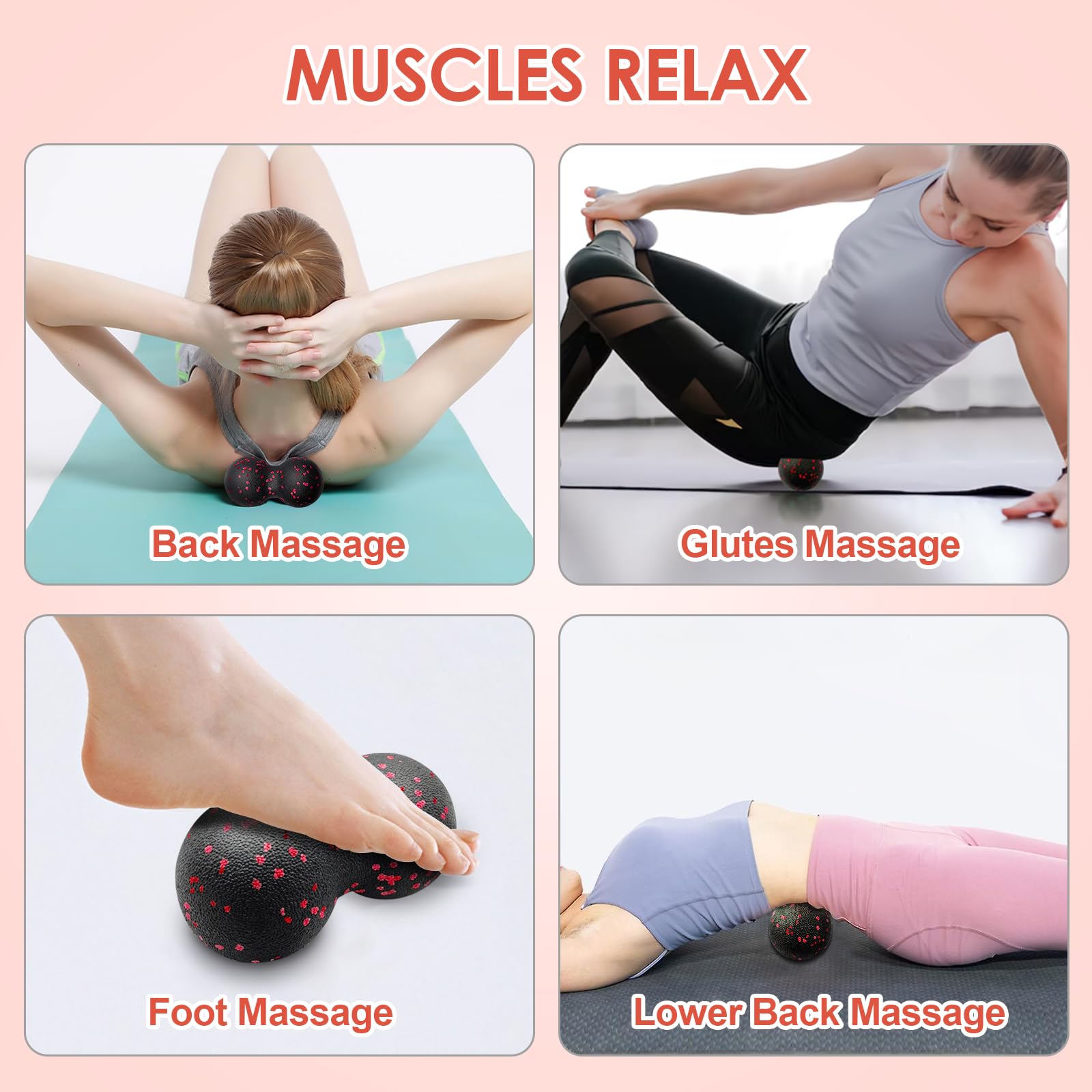 Hollow Yoga Roller Massage Pea - Yoga Fitness Massage avaliação e preço