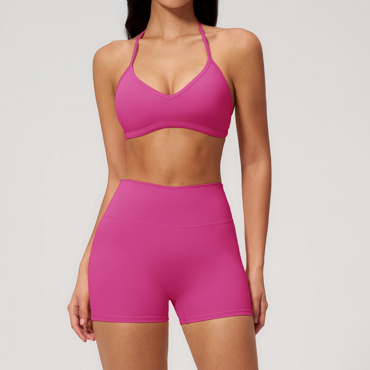 Women V Neck Bra with Pad  Bik - Yoga Fitness Outfit avaliação e preço