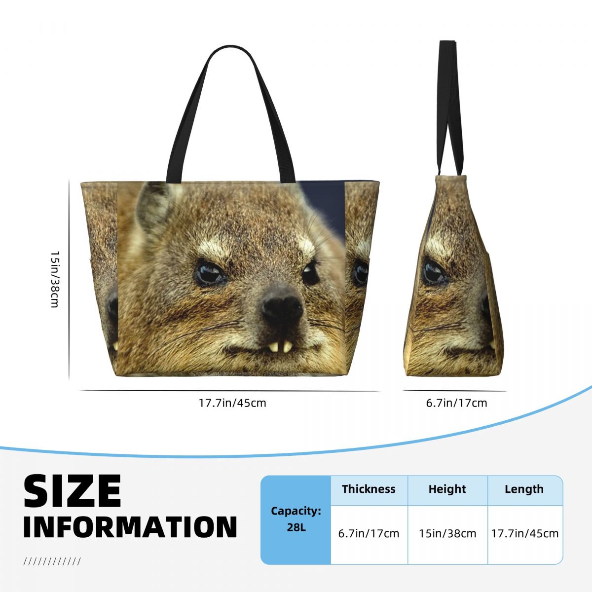 Rock Hyrax Photo Beach Tote Ba - Yoga Fitness Gym Photos avaliação e preço