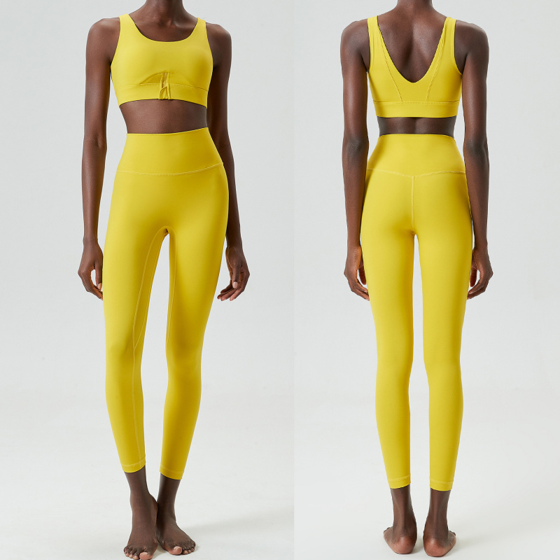 Two Pieces Set Zipper Yoga Spo - Yoga Fitness Outfit avaliação e preço