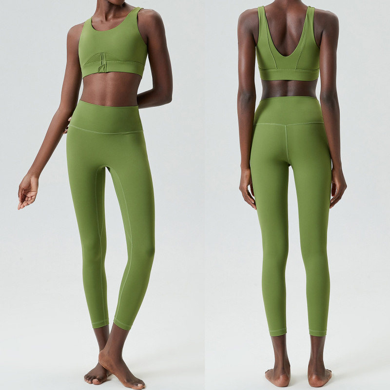 Two Pieces Set Zipper Yoga Spo - Yoga Fitness Outfit avaliação e preço
