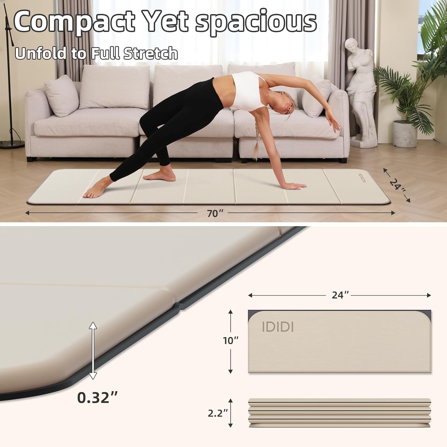 Foldable Yoga Mat Extra Thick  - Yoga Of Fitness Mat avaliação e preço