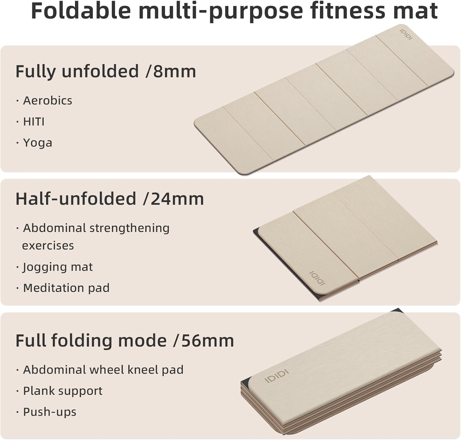 Foldable Yoga Mat Extra Thick  - Yoga Of Fitness Mat avaliação e preço