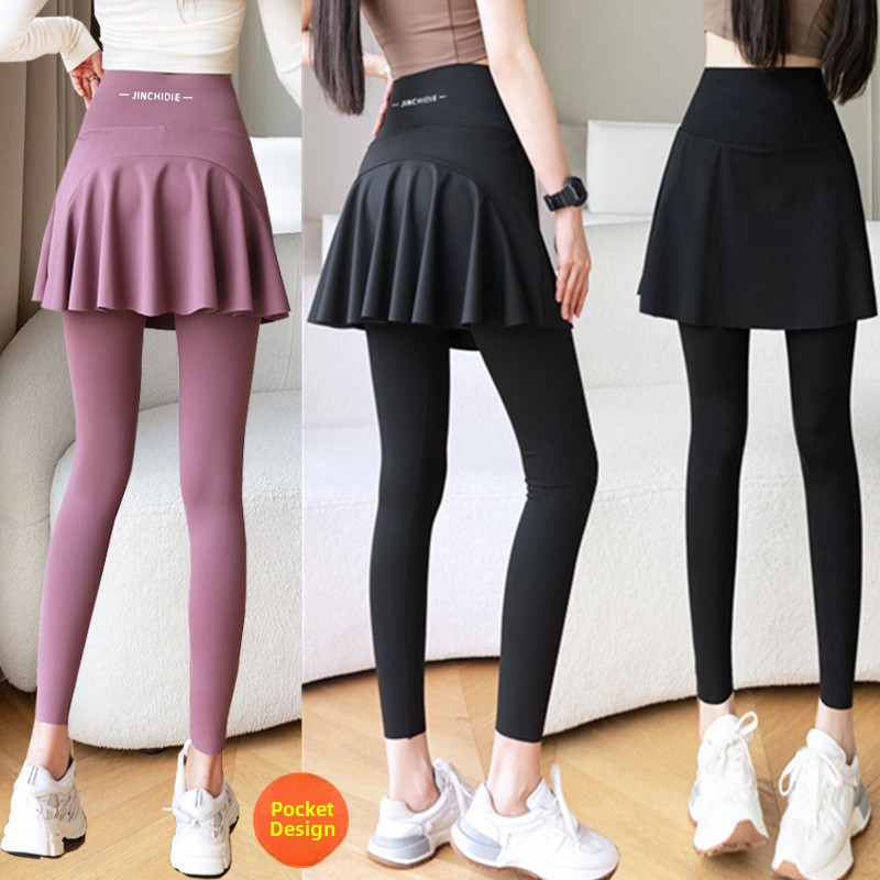 plus Size Yoga Pants Skirt Wom - Yoga Fitness Online avaliação e preço