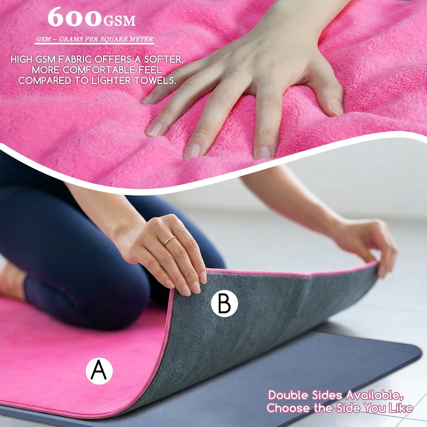 Yoga Mat Towel, Extra Thick 60 - Yoga Of Fitness Mat avaliação e preço