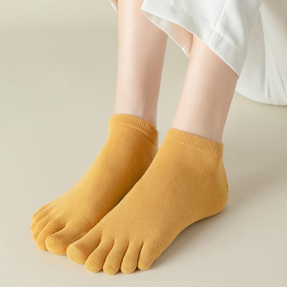 5 Pairs Women Toe Socks with S - Yoga Toe Separator avaliação e preço