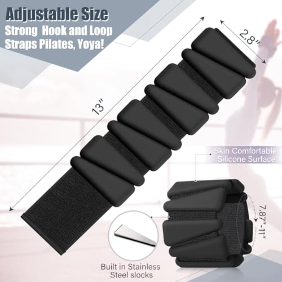Adjustable Silicone Wrist Ankl - Ankle Weights avaliação e preço