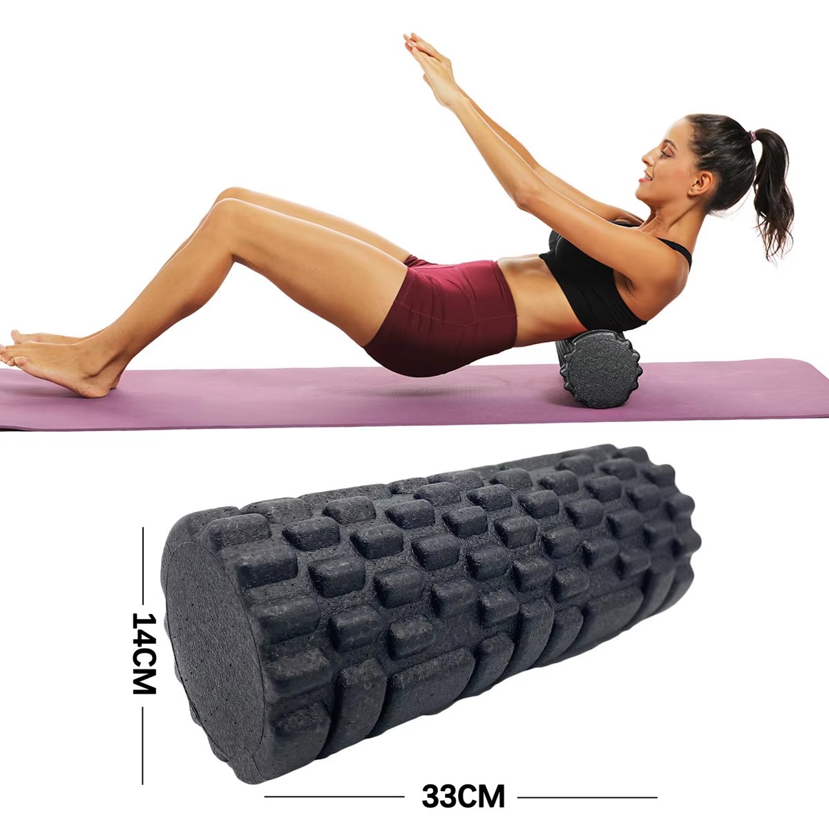 30/33cm Fitness Foam Roller Yo - Yoga Fitness Massage avaliação e preço