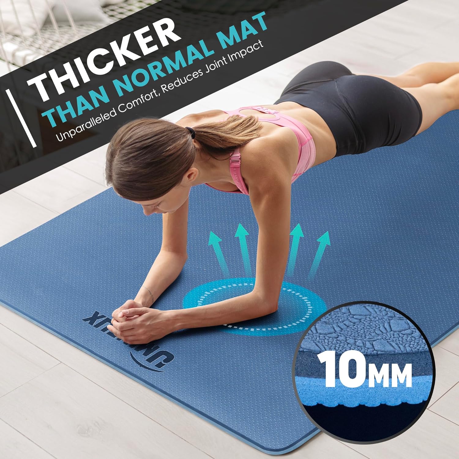 Large Yoga Mat 1/4 & 2/5 Inch  - Yoga Of Fitness Mat avaliação e preço