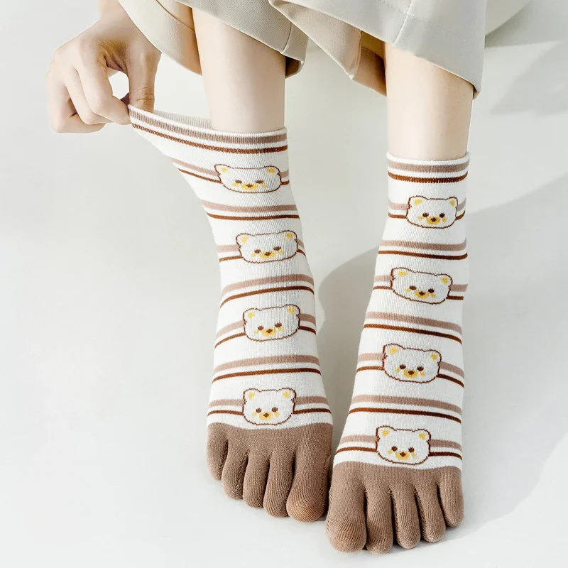 5 Pairs Five Finger Socks Wome - Yoga Toe Separator avaliação e preço