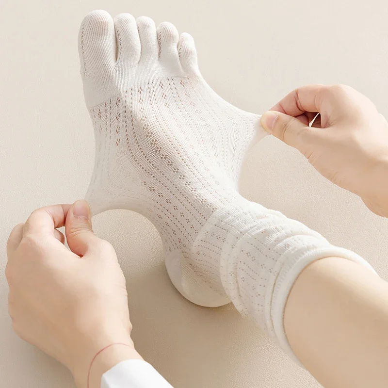 5 Pairs Loose Socks with Five  - Yoga Toe Separator avaliação e preço