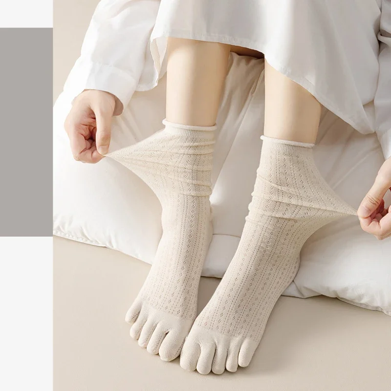 5 Pairs Loose Socks with Five  - Yoga Toe Separator avaliação e preço