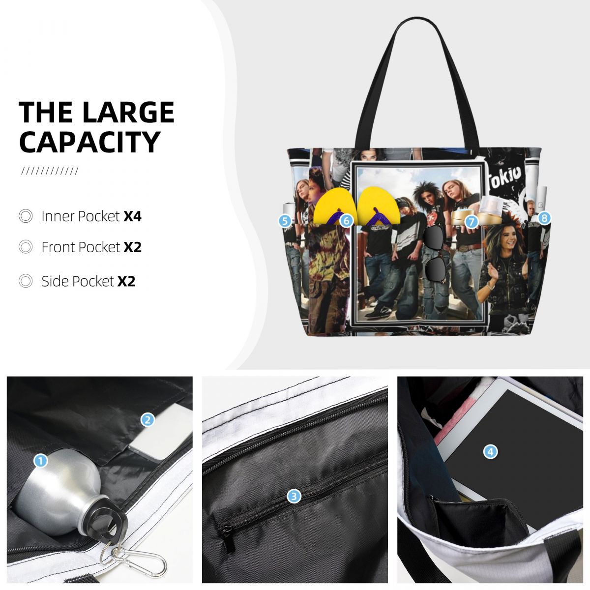 Tokio Hotel Emblem Beach Tote  - Yoga Fitness Hotel avaliação e preço
