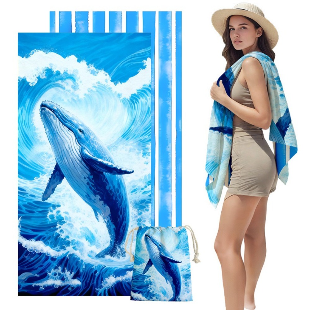 Fish Tail Print Beach Towels a - Yoga Of Fitness Mat avaliação e preço