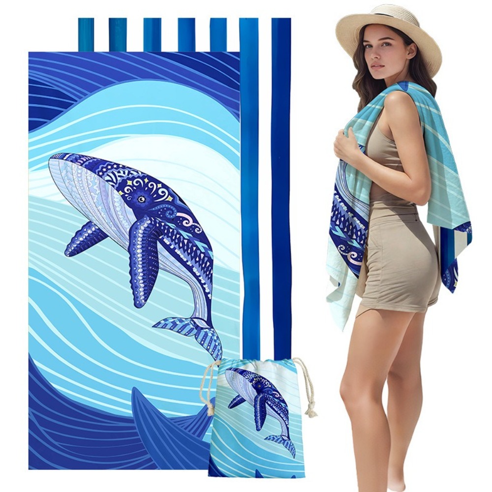 Fish Tail Print Beach Towels a - Yoga Of Fitness Mat avaliação e preço