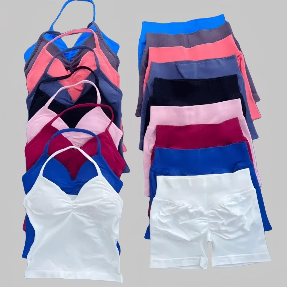 1-2 Pieces Gym Set Women Backl - Yoga Fitness Outfit avaliação e preço