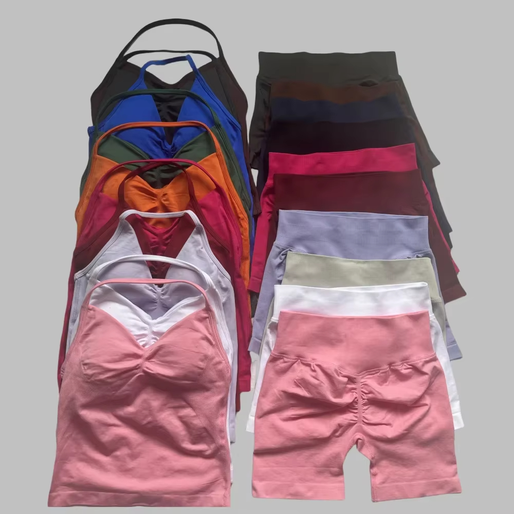 1-2 Pieces Gym Set Women Backl - Yoga Fitness Outfit avaliação e preço
