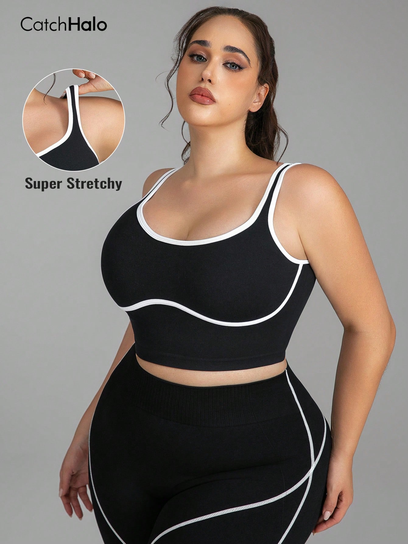 Women Plus Size Seamless Brale - Yoga Fitness Plus avaliação e preço