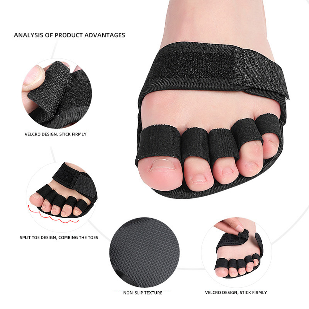 1 Pair Five-Finger Half-Palm Y - Yoga Toe Separator avaliação e preço