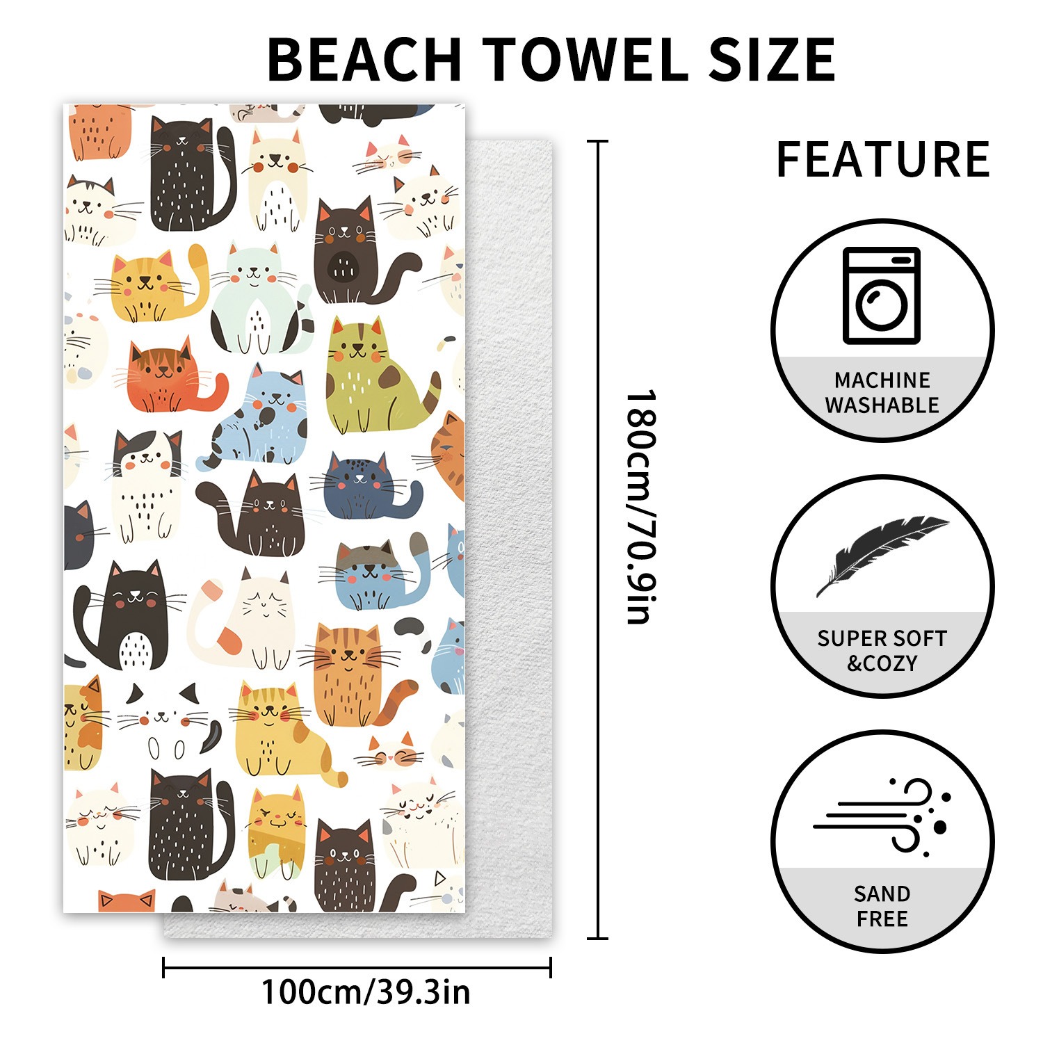 1PC Large Size Beach Blanket M - Yoga Of Fitness Mat avaliação e preço