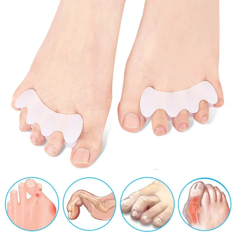 2Pcs=1Pair Hard Silicone Toe F - Yoga Toe Separator avaliação e preço