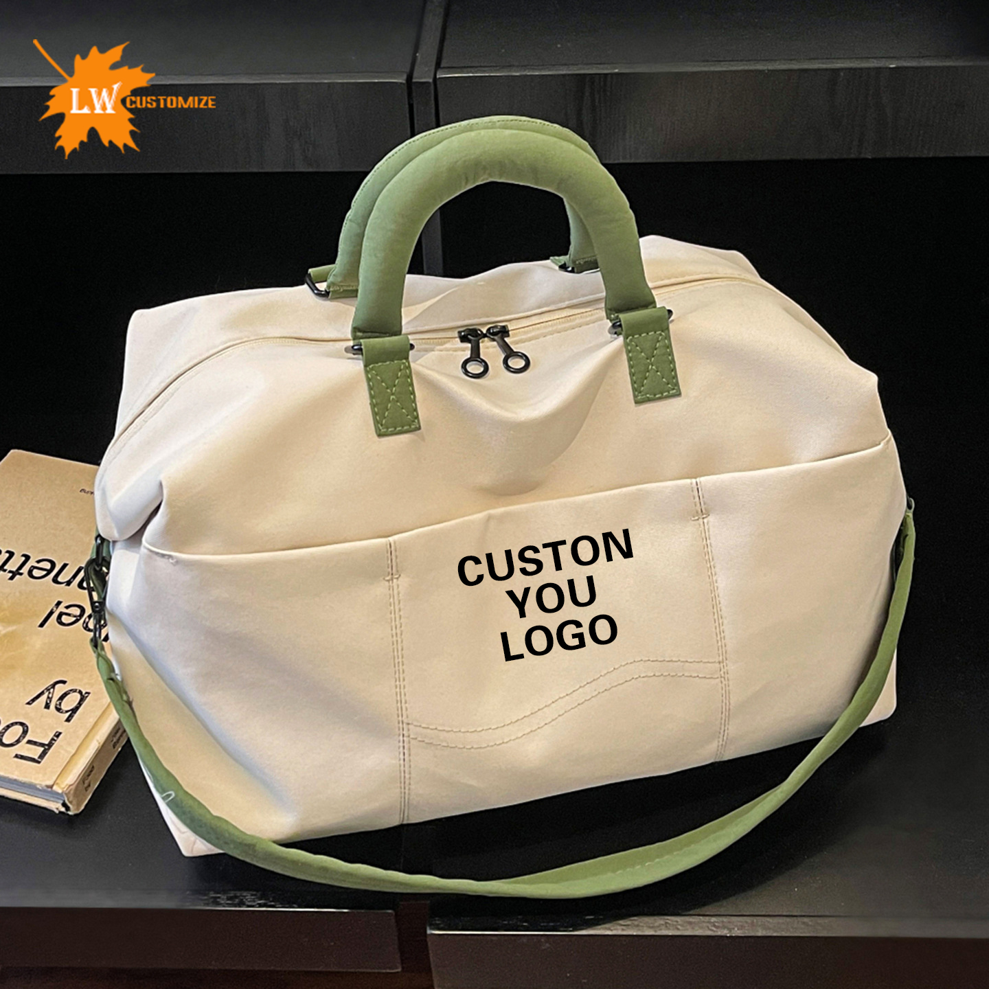 Canvas fitness bag with custom - Yoga Fitness Name avaliação e preço