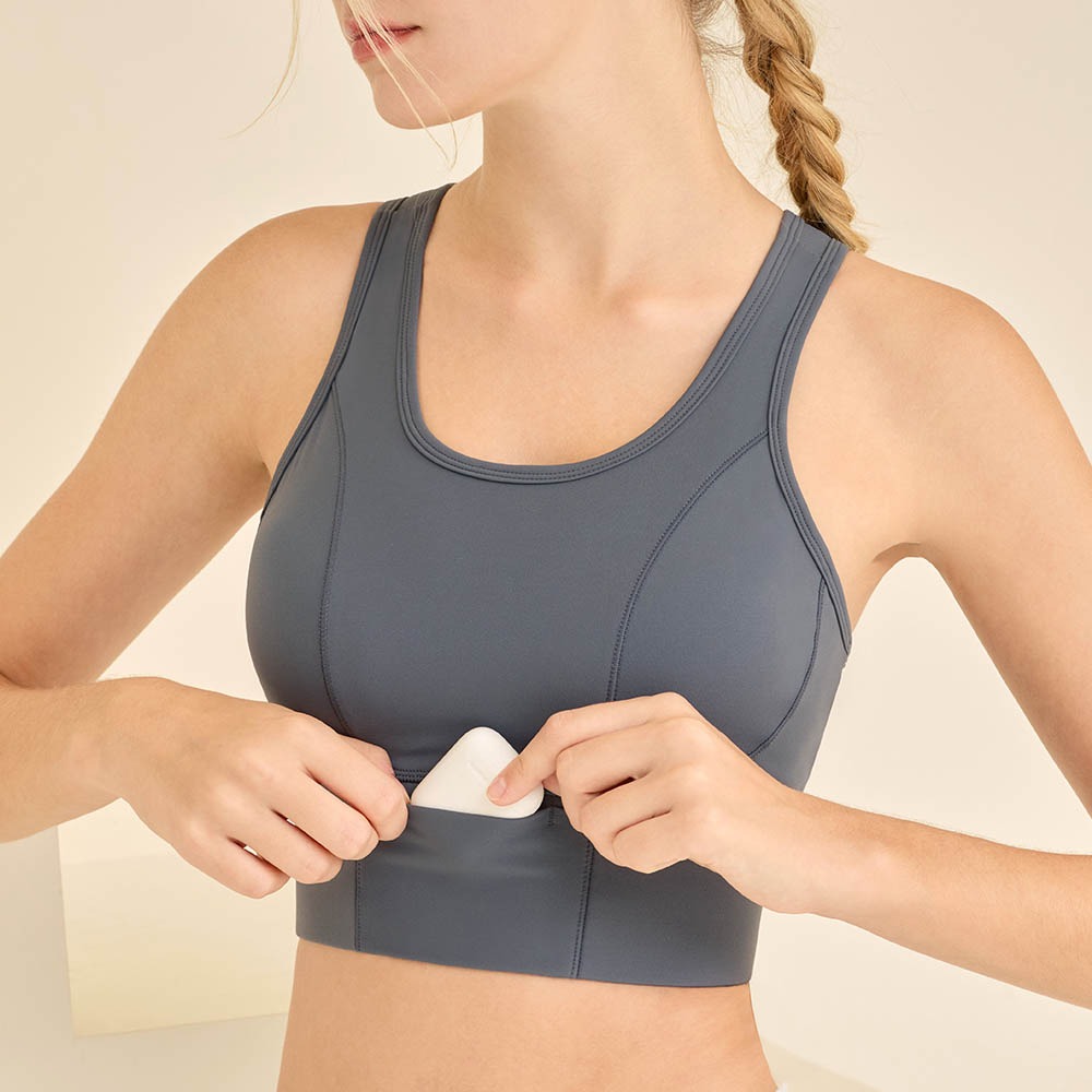 Longline Sports Bra with Pocke - Yoga Fitness Plus avaliação e preço