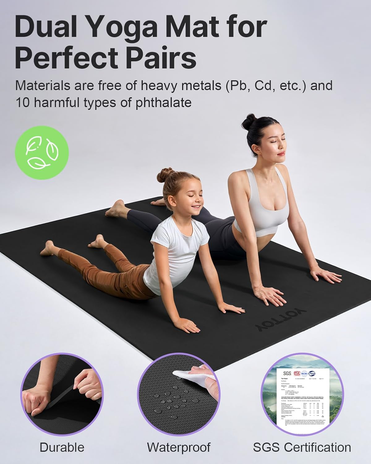 Large Yoga Mat 75x52x1/2in, Ex - Yoga Of Fitness Mat avaliação e preço