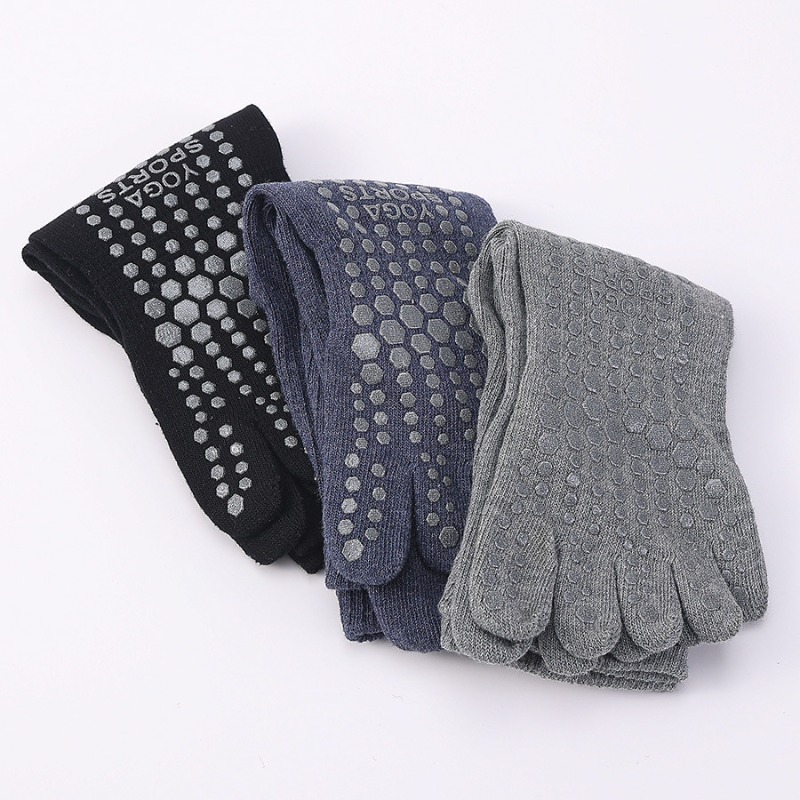 Ribbed Non Slip Men Yoga Socks - Yoga Toe Separator avaliação e preço